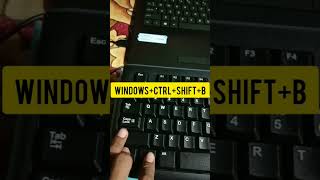 windowsctrlshiftb not working  shorts viral [upl. by Lantha]