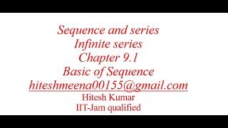 L91Infinite series definition of sequence bounded and unbounded sequence [upl. by Roswald]