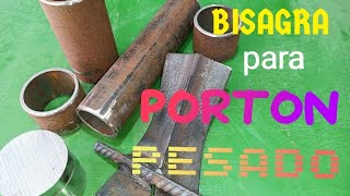 Bisagras para Portónes Pesados  Como hacer bisagras de hierro  how to install iron door hinges [upl. by Alley290]