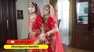 On Location Dhartiputra Nandini  Nandini Ne Aishwarya Ko Pahnai Hathkadi [upl. by Tavia]