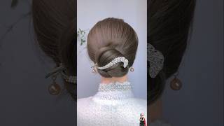 Low bun for winter elegant and temperament style hairstyle braidingtutorial [upl. by Akem]