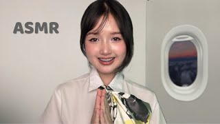 ASMR แอร์โฮสเตสดูแลคุณ  First Class Flight Attendant Take Care of You Roleplay [upl. by Lilyan878]