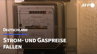 Strom und Gaspreise fallen für Millionen Deutsche im neuen Jahr  AFP [upl. by Ydnelg]