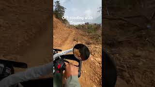 Smooth offroading in Triumph scrambler 400x Nepal adventure bikes fun offroad triumph [upl. by Joachima]