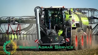 CLAAS XERION 4000 ST  3800  SGT Aufliegerfass  Vogelsang  Wagner Agrarservice  Gülleausbringung [upl. by Bruckner]