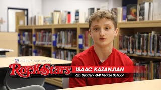 Isaac Kazanjian  Rising Rock Star  GP Middle School [upl. by Nossaj]