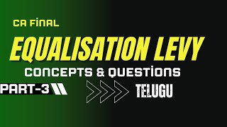 Equalisation levy Part 3  Uttej  CA Final Telugu  Direct Tax  ICAI Questions [upl. by Annaillil]