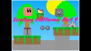 Scratch Scrolling Platformer Game  Part 9  Scratch how to make a scrolling platformer game [upl. by Emmer]