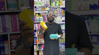 Review of MEDIX 55 vitamin C lotion how to lighten the skin using MEDIX lotion skincareroutine [upl. by Dar]