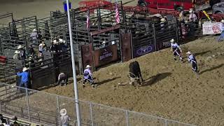 2024 RACINE COUNTY FAIR MENS BULL RIDING [upl. by Arteid]