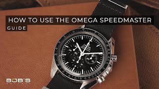 Omega Speedmaster Instruction How To Use The Tachymeter Bezel amp Chronograph Function [upl. by Latia]