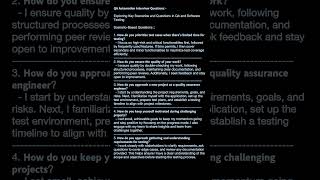 2024Scenario based QuestionsInterview Questions asked for Automation QA JAVA SDETQA Automation [upl. by Ahaelam685]