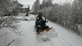 Snowplowing after the last  snowfall of the season Iseki TX 2140 4 WD🚜 [upl. by Ahsenwahs]