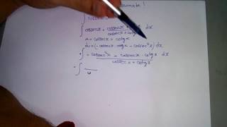 Integral da cossecante Fx cossec x [upl. by Murage]