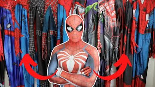 MY SPIDERMAN SUIT COLLECTION Part 3 SPIDEYS CLOSET [upl. by Robins]