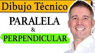 Como hacer una linea PARALELA y PERPENDICULAR Dibujo TÉCNICO [upl. by Nnylirej]