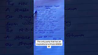 National democratic congress national anthem lyrics ndc ghanapolitics election2024 [upl. by Gaves674]