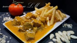 MAGRO DE CERDO EN SALSA DE ALMENDRAS RECETA FÁCIL [upl. by Seadon]