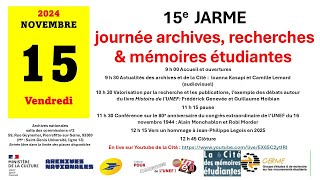 JARME 15 novembre 2024 [upl. by Rekoob]