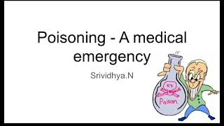 Poisoning Medical emergency AntidoteNursing management [upl. by Animrac]