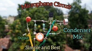 Microphone circuit board  Microphone preamplifier circuit  Condenser microphone circuit [upl. by Baudin]