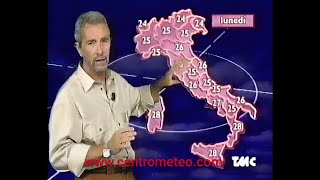 METEO STORY  Paolo Sottocorona su TMC  PREVISIONI del TEMPO per il 30 e 31 agosto 1999 [upl. by Fidelio]