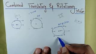 Combined Translatory amp Rotationary Motion  Easy Method to Understand  Lec19 [upl. by Akihsar]