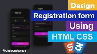 How to Create Registration form using HTML CSS [upl. by Eddie]