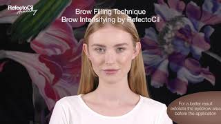 RefectoCil Intense Browns  Short Tutorial Brow Filling Technique [upl. by Nadabb255]