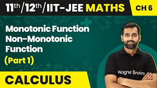 Monotonic Function and NonMonotonic Function Part 1  Class 1112IITJEE Maths [upl. by Anaerol842]