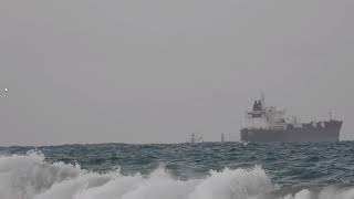 Flat Earth  Cargo Ship Passing quotSunkenquot Cargo Ship [upl. by Lepine415]