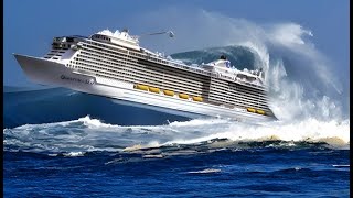 Biggest Cruise Ships Keep Hitting Destructive Waves In Storm amp Cannot Crash On Sea [upl. by Spielman984]