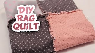 Flannel Rag Style Baby Quilt  How to EASY DIY  Whitney Sews [upl. by Robi]