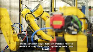 Protective filter production with the support of FANUC robots [upl. by Lleroj]