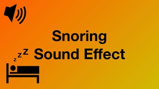 Snoring  Sound Effect 4K [upl. by Ryder]