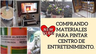 Vlog  comprando materiales para pintar  centro de entretenimiento  así va quedando [upl. by Oflodur198]