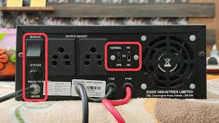 Exide Inverter back panel settings  NCECHC mode  UpsNormal mode  ManualBypass mode [upl. by Phail771]