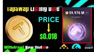 Tapswap TGE listing update  Tapswap airdrop distribution  tapswap listing latest update [upl. by Trini]