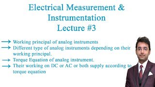 Electrical Measurement amp Instrumentation Lecture  3 [upl. by Eelynnhoj]