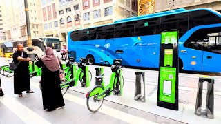 Careem Bike Stations amp Hop On Hop Off Al Madinah City Sightseeing Bus Station near Masjid e Nabawi [upl. by Mcferren]