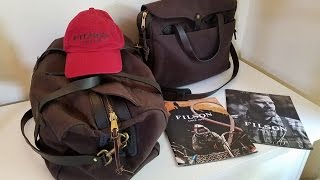 FILSON Original Briefcase and Small Duffel Bag Review [upl. by Lunette]