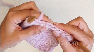 How to knit edge stitches in slip st chain edge [upl. by Vannie]