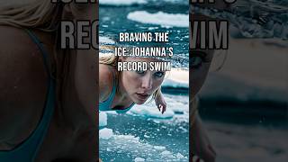 Braving the Ice Johannas Record Swim iceswimming worldrecord adventure extremesports [upl. by Nashbar]