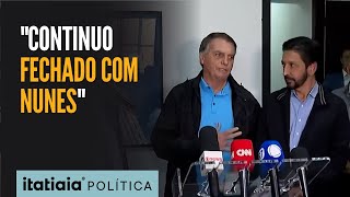 BOLSONARO DIZ ESTAR FECHADO COM NUNES EM SP E CITA CONVERSA COM PABLO MARÇAL [upl. by Irod]