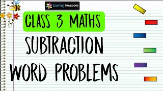 Class 3 Maths Subtraction Word Problems [upl. by Yve758]