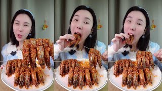 Eating spicy shrimp with muyny🦐🦀🦞🦑 Spicy Food shrimp Crap seafood mukbang food koreanfood [upl. by Maison]