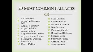 20 Most Common Logical Fallacies [upl. by Belsky]