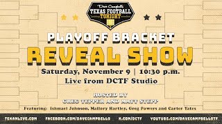 TXHSFB Playoff Bracket Reveal Show Announcement [upl. by Adrell]