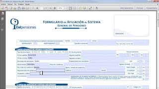 Formulario de afiliación colpensiones [upl. by Corene]
