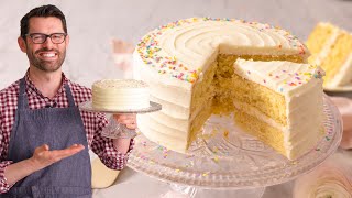 The Most AMAZING Vanilla Cake Recipe [upl. by Aihsirt]